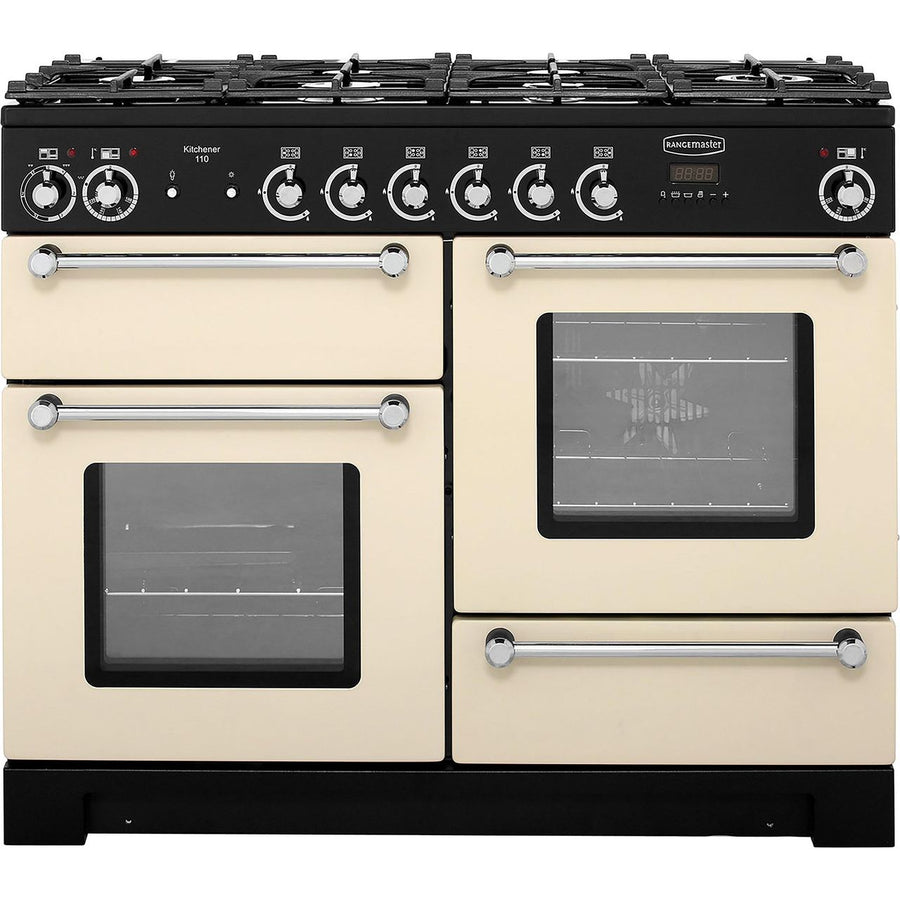 Rangemaster Kitchener KCH110DFFCR/C Dual Fuel Range Cooker 110cm x 60cm x 89.8cm
