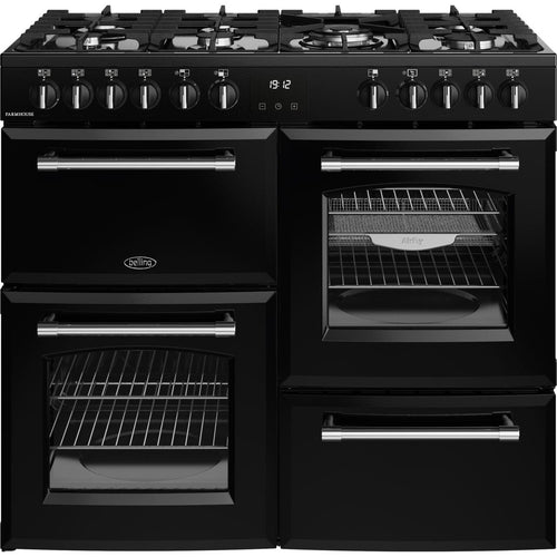Belling Farmhouse 100DF 444411829 Dual Fuel Range Cooker 99.6cm x 60cm x 90cm