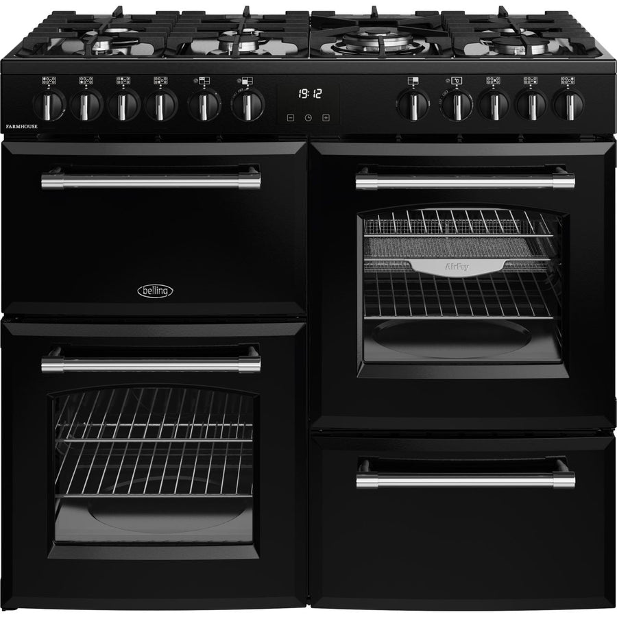 Belling Farmhouse 100DF 444411829 Dual Fuel Range Cooker 99.6cm x 60cm x 90cm
