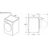 Bosch Series 8 WRB247C9GB Heat Pump Tumble Dryer 59.8cm x 62.7cm x 84.2cm 3