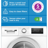 Bosch Series 4 WTH85226GB Tumble Dryer 59.8cm x 61.3cm x 84.2cm 2