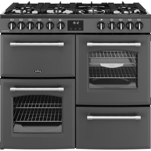 Belling Farmhouse 100DF 444411828 Dual Fuel Range Cooker 99.6cm x 60cm x 90cm