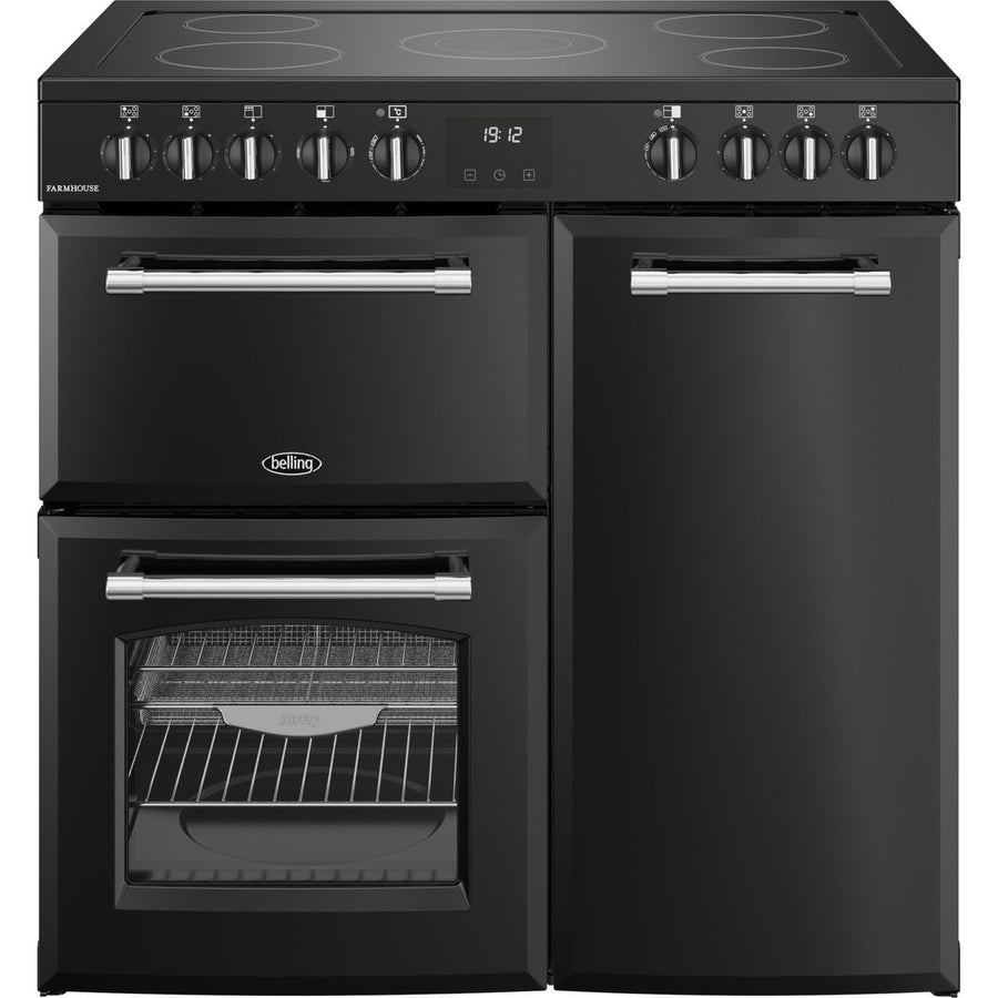 Belling Farmhouse 90E 444411817 Electric Range Cooker 89.6cm x 60cm x 90cm