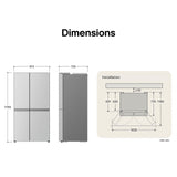 LG InstaView GSXE91BSAD American Fridge Freezer 91.3cm x 73.5cm x 179cm 3
