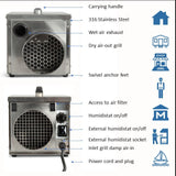 Ecor Pro DH1200 INOX 12 Litre Desiccant Dehumidifier 230v 6