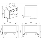 Smeg Victoria TR4110IP2 Electric Range Cooker 110cm x 60cm x 90cm 3