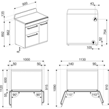 Smeg Victoria TR93P Dual Fuel Range Cooker 90cm x 60cm x 90cm 3