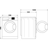 Indesit C YSD 72D WW UK Heat Pump Tumble Dryer 59.8cm x 54.5cm x 84.6cm 3