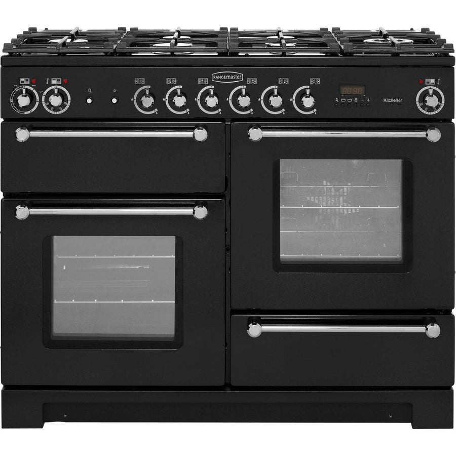 Rangemaster Kitchener KCH110DFFBL/C Dual Fuel Range Cooker 110cm x 60cm x 89.8cm