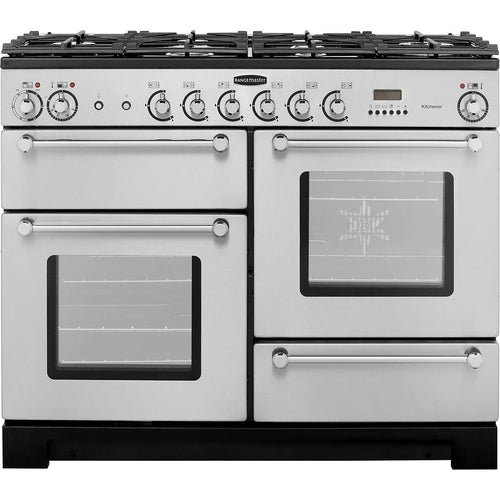 Rangemaster Kitchener KCH110DFFSS/C Dual Fuel Range Cooker 110cm x 60cm x 89.8cm